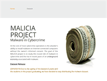 Tablet Screenshot of malicia-project.com